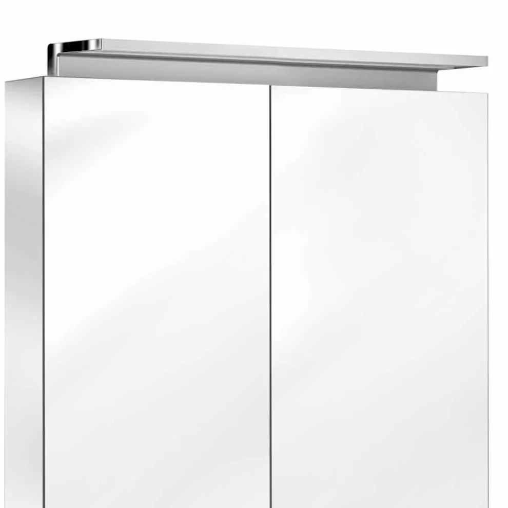 Wandspiegel mit 2 Türen mit LED-Licht und Steckdosen - Bramo