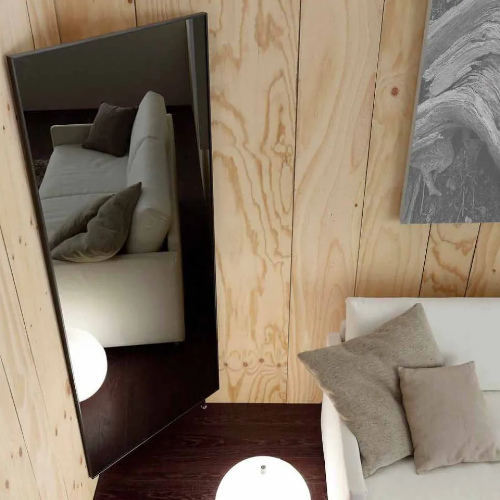 Wandspiegel mit öffnender Tür und Kleiderhaken Made in Italy - Boro