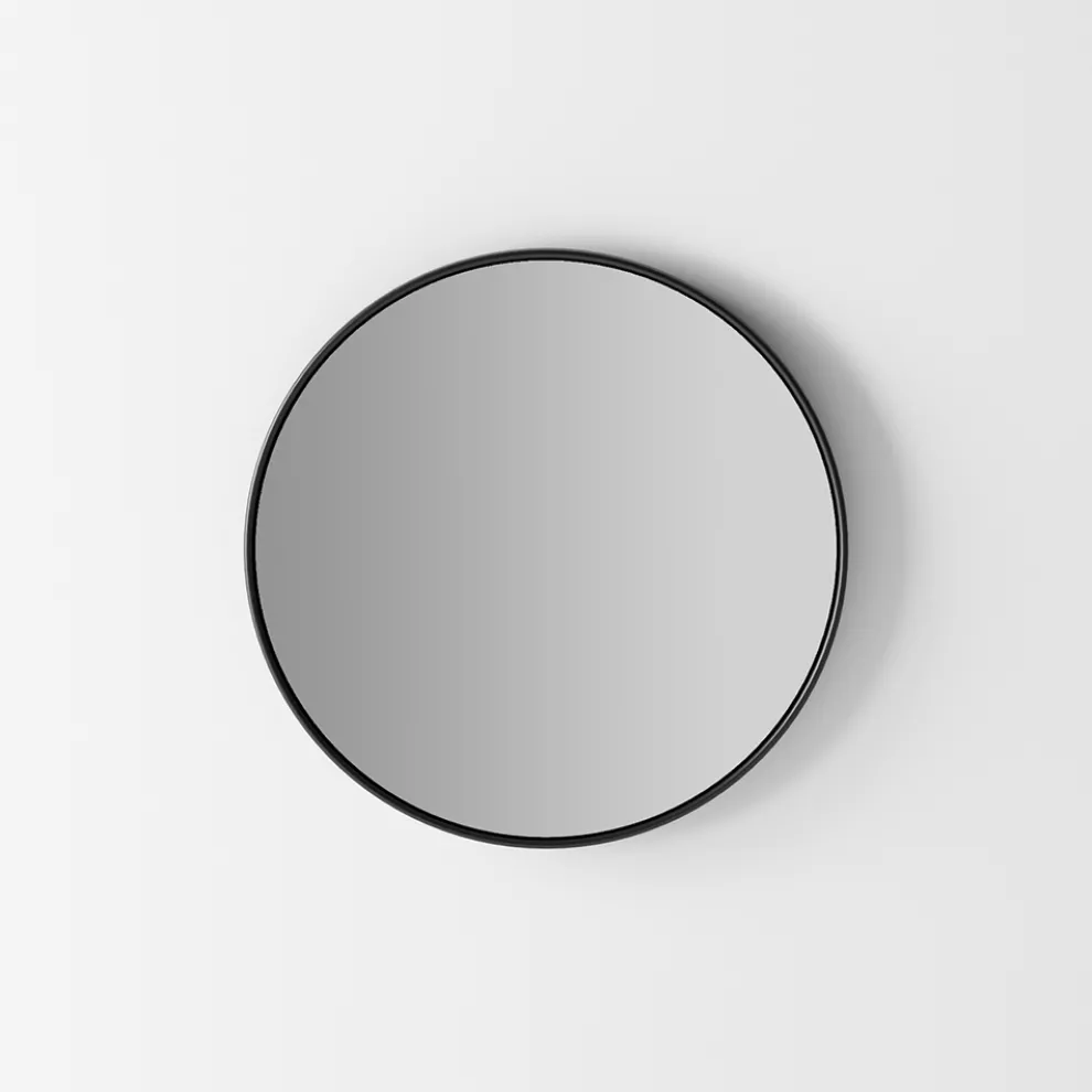 Wandspiegel mit Hintergrundbeleuchtung und schwarzem Rahmen Made in Italy - Riflessi