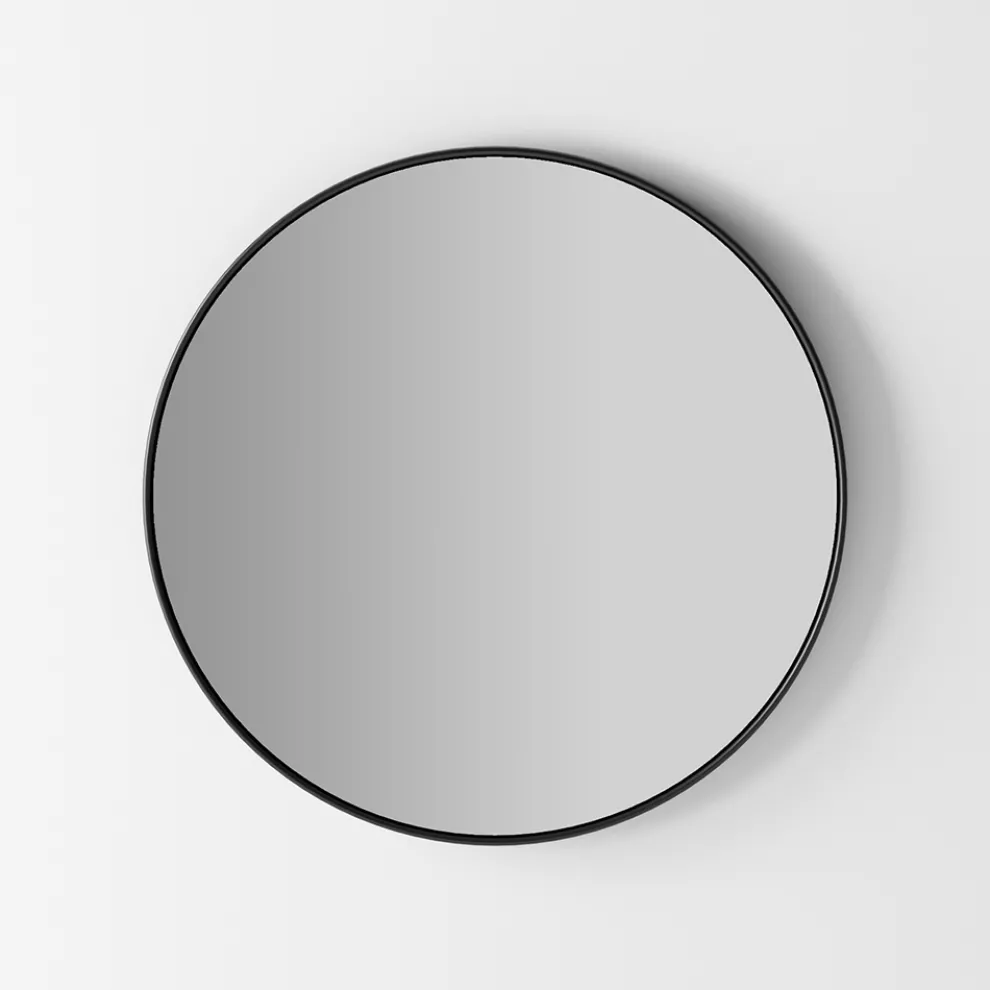 Wandspiegel mit Hintergrundbeleuchtung und schwarzem Rahmen Made in Italy - Riflessi