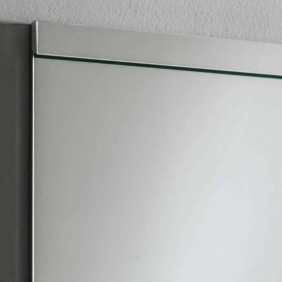 Wandspiegel mit integriertem LED-Licht aus Edelstahl Made in Italy - Tuccio