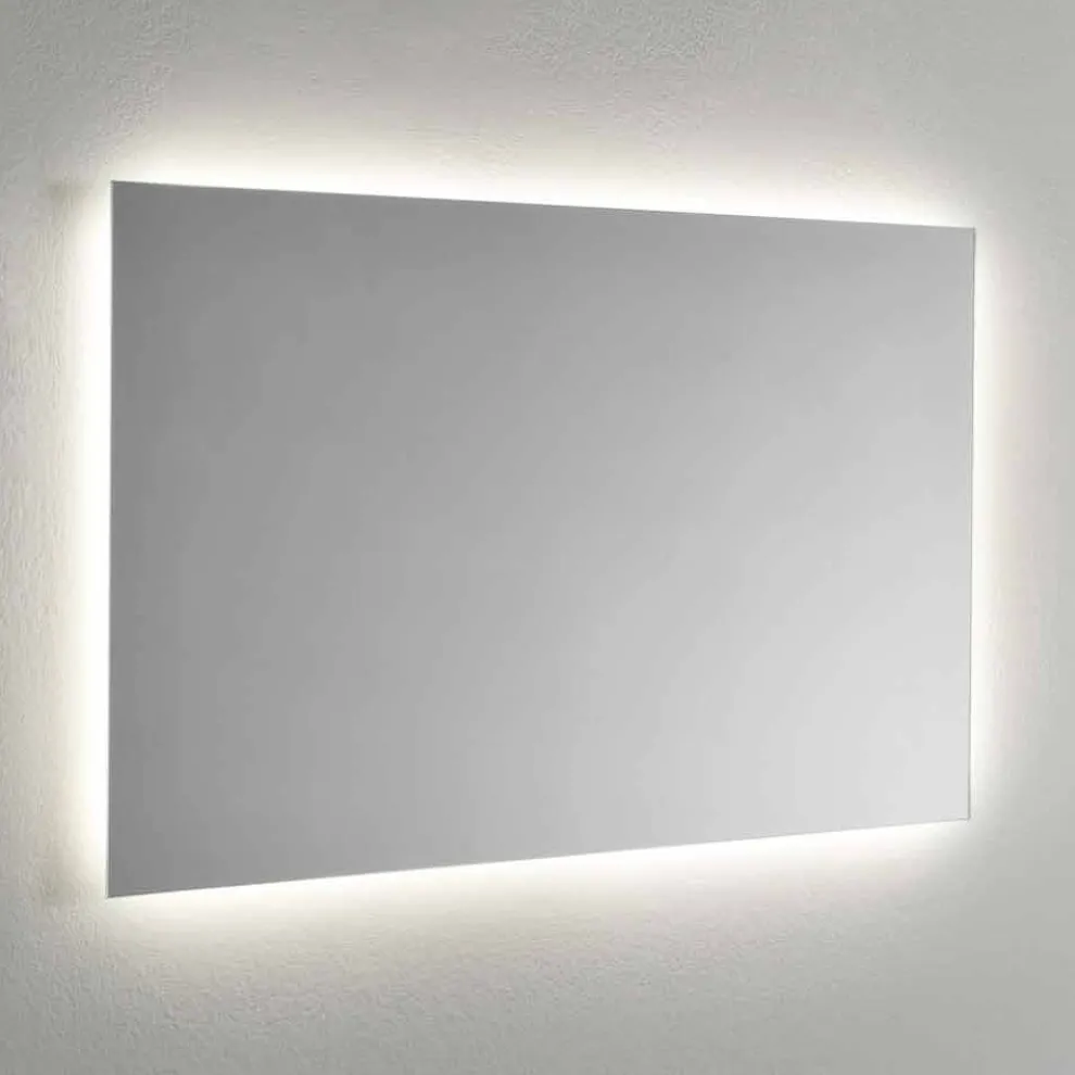 Wandspiegel mit LED-Hintergrundbeleuchtung auf 4 Seiten Made in Italy - Romio