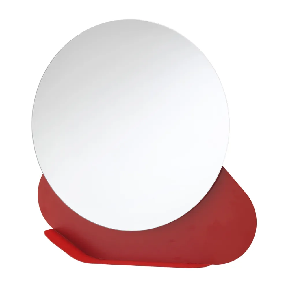 Wandspiegel mit Metallregal in verschiedenen Farben Made in Italy - Hera