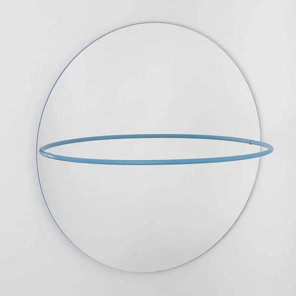 Wandspiegel mit modernem Stahlgarderobe Made in Italy - Chioccia