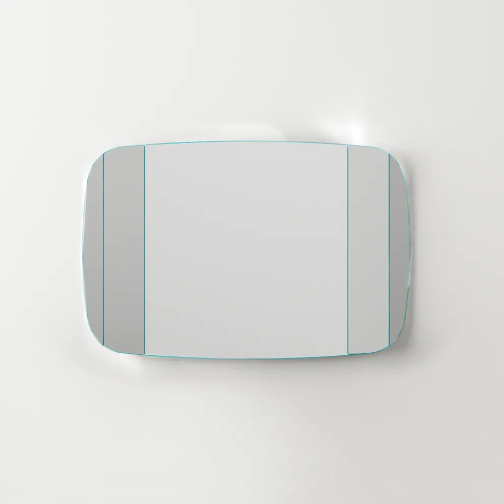 Wandspiegel mit Struktur aus schwarz lackiertem Holz, hergestellt in Italien – Arya