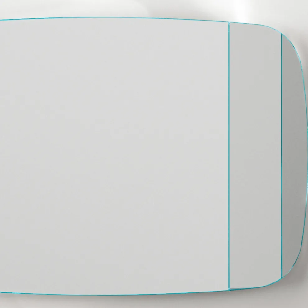 Wandspiegel mit Struktur aus schwarz lackiertem Holz, hergestellt in Italien – Arya