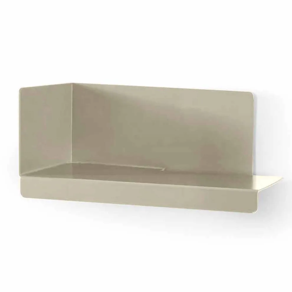 Wandspiegel und 3 Luxus-Design-Regale aus farbigem Metall - Noelle