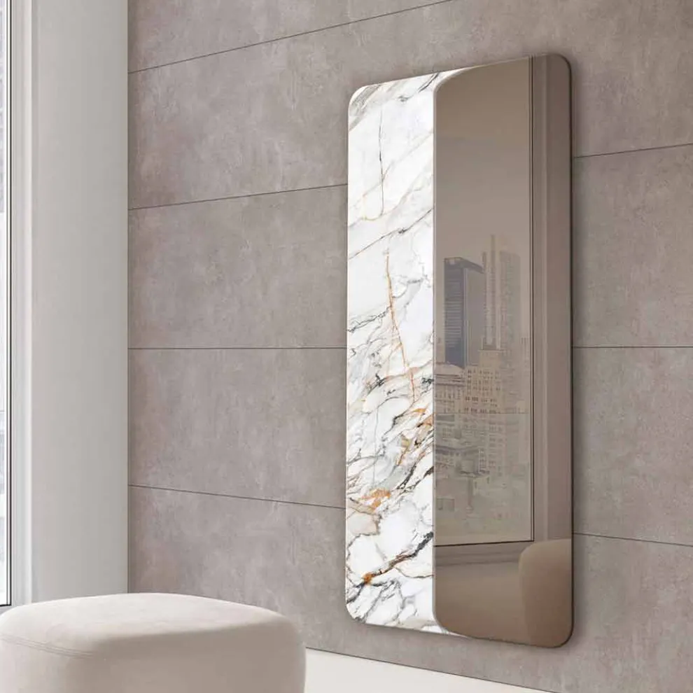 Wandspiegel 80x160 Holz oder Keramik Made in Italy - Montecarlo