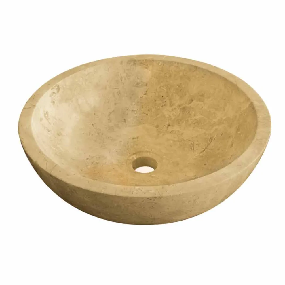 Waschbecken Aufsatzwaschbecken rund aus Naturstein Nusa Design
