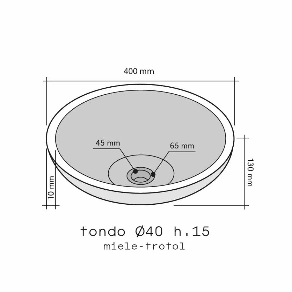 Waschbecken Aufsatzwaschbecken rund aus Naturstein Nusa Design