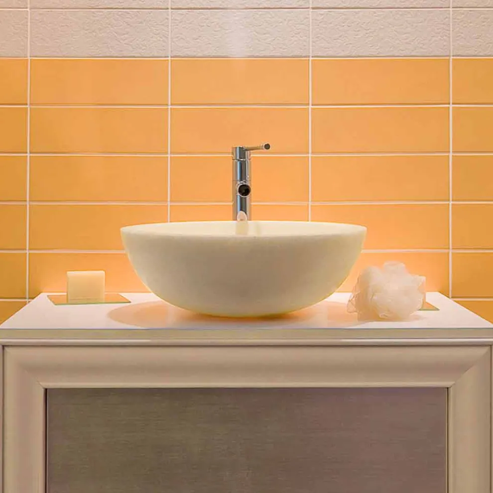 Waschbecken Aufsatzwaschbecken rund aus Naturstein Nusa Design