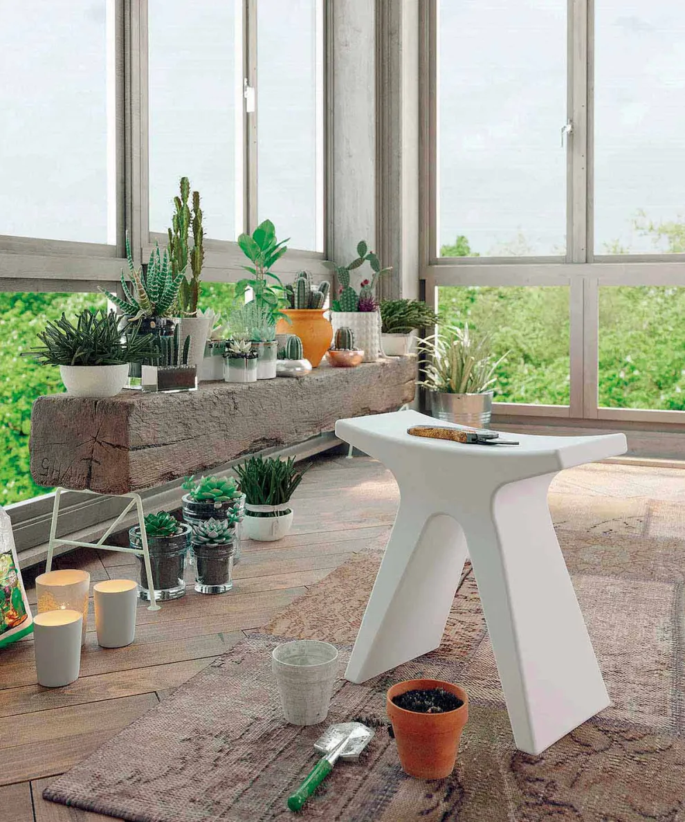 Low Design Outdoor Hocker aus Polypropylen Made in Italy - Prue