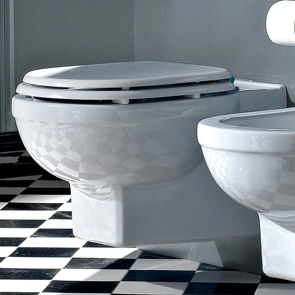 Wc Suspended Vase Classic Style aus weißer Keramik Made in Italy - Marwa