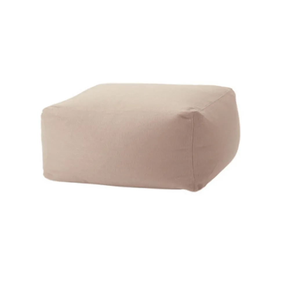 Weicher osmanischer rechteckiger Hocker für Innen und Außen in Stoff - Naemi