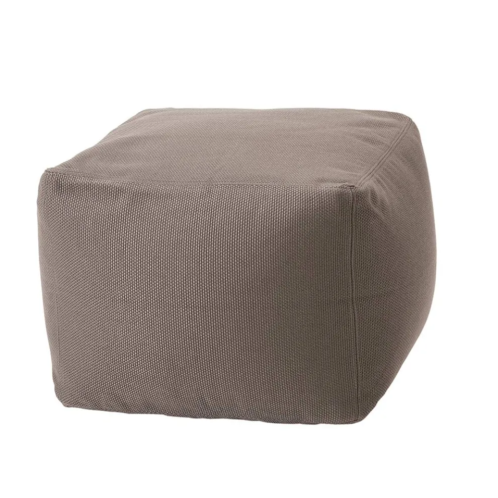 Weicher quadratischer Innen- und Außenhocker aus Stoff in verschiedenen Farben - Naemi