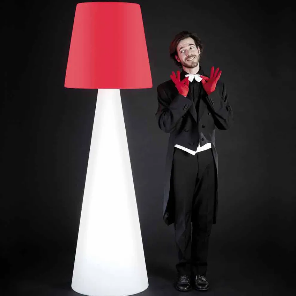 Weiße Stehlampe Slide Pivot Design, hergestellt in Italien