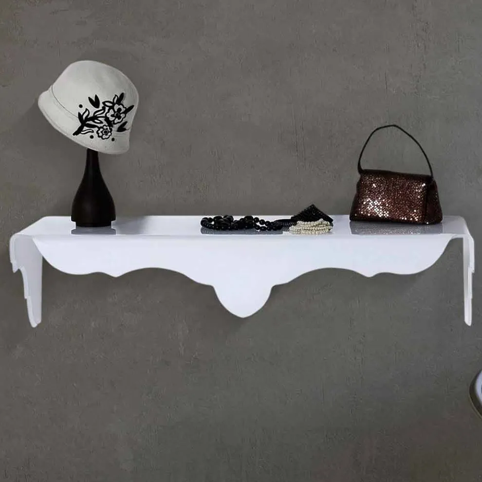 Weiße Wandkonsole, weiß, made in Italy