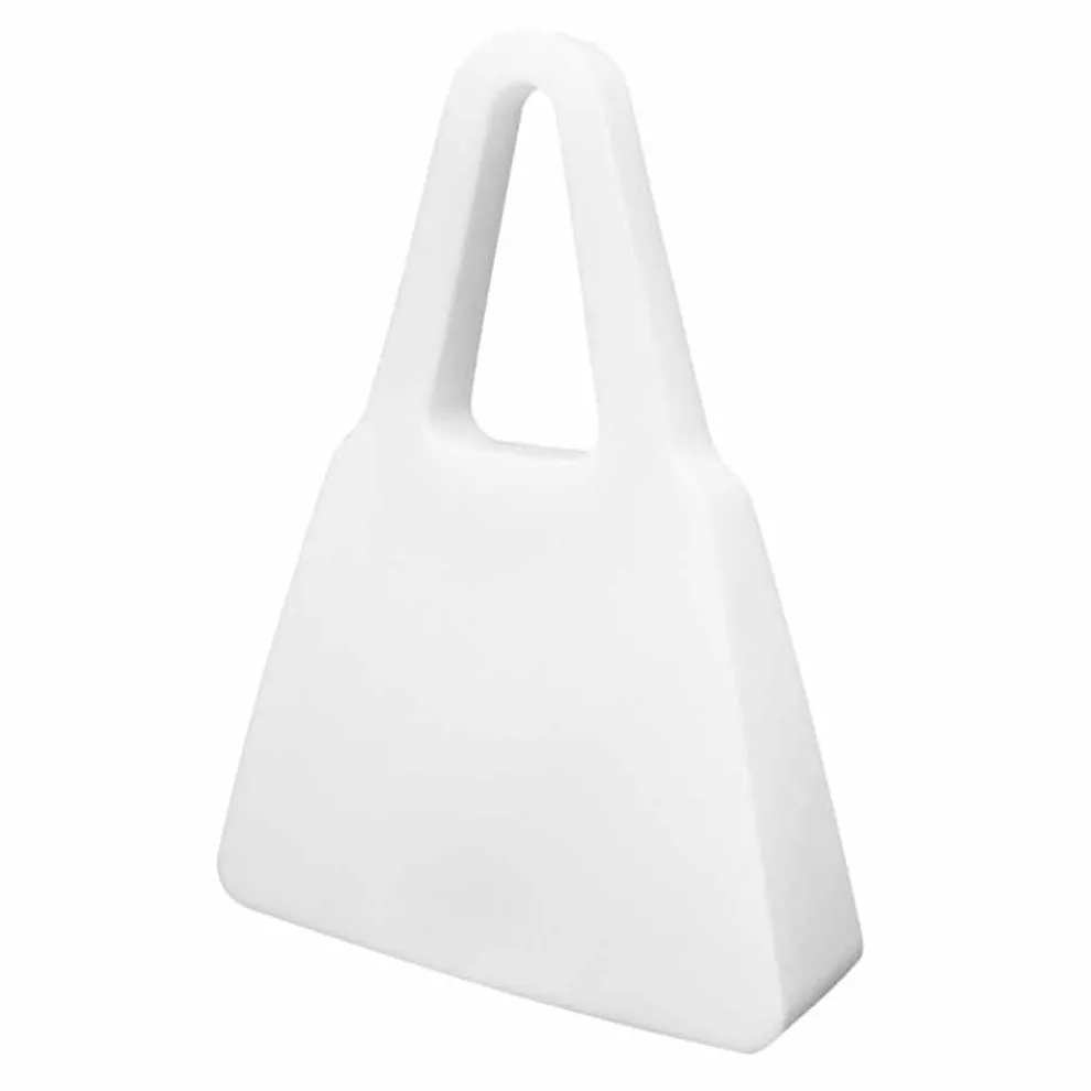 Weißer Designtisch oder Stehlampe für Innen oder Außen - Borsastar