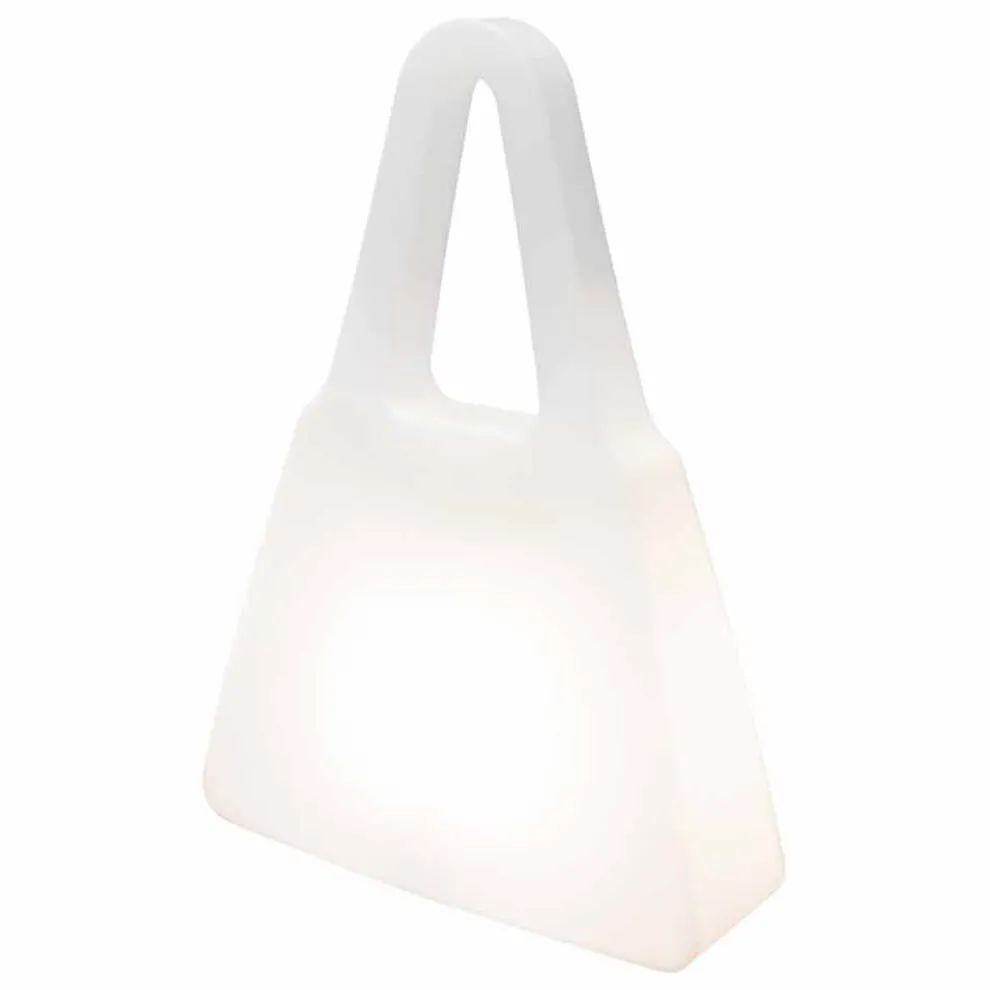 Weißer Designtisch oder Stehlampe für Innen oder Außen - Borsastar