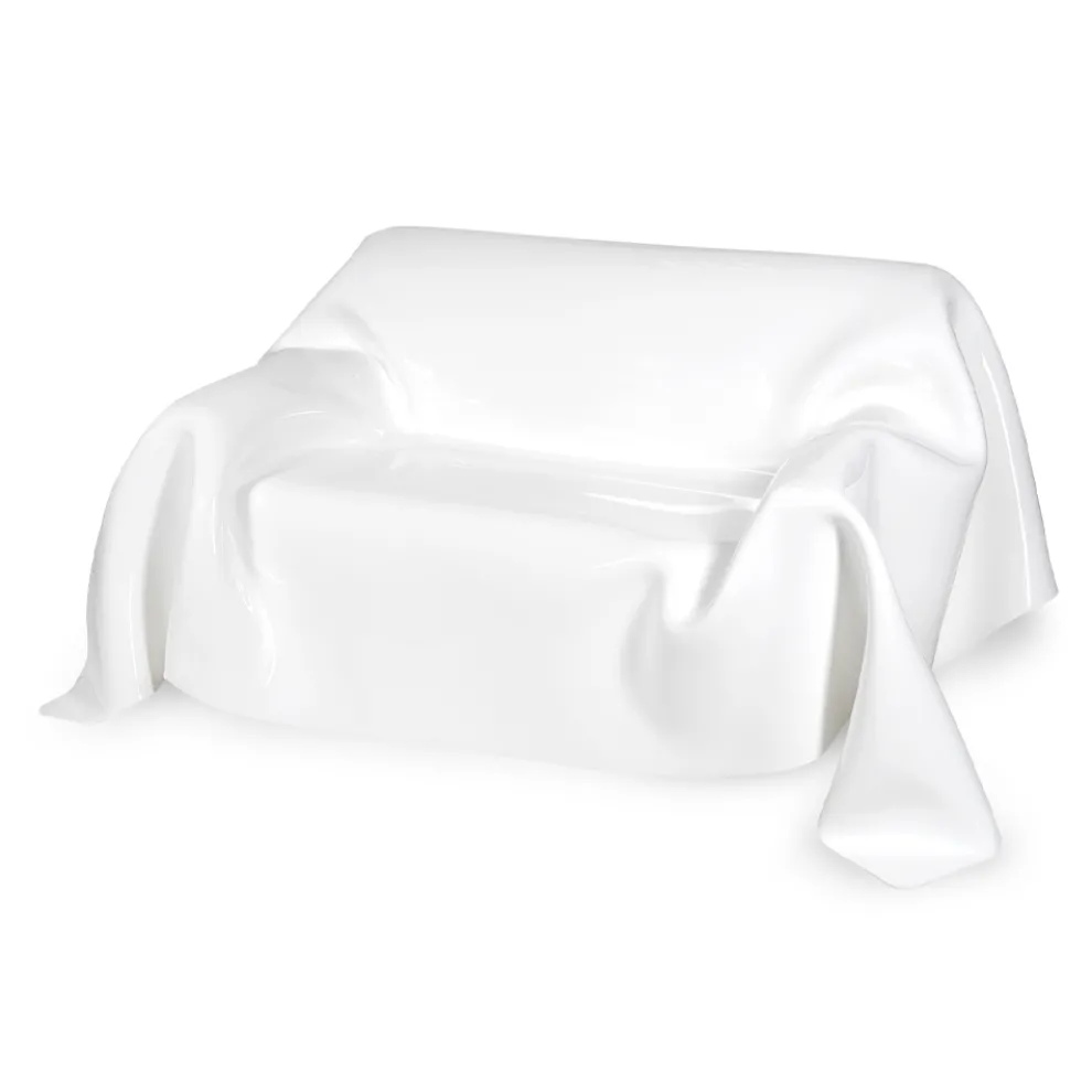 Weißes oder mehrfarbiges Plexiglassofa, recycelbar innen außen - Jolly