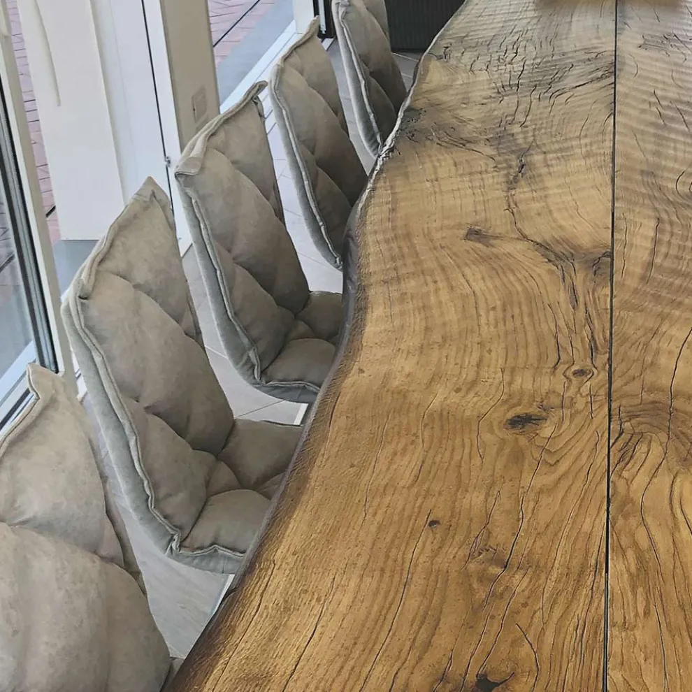 Weltlicher Wohnzimmertisch aus Eiche und 12 Stühle inklusive Made in Italy - Dite