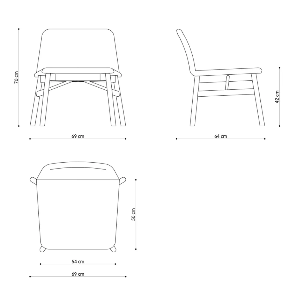 Wertvoller Sessel aus Stoff oder Samt mit Buchenfuß Made in Italy - Molde
