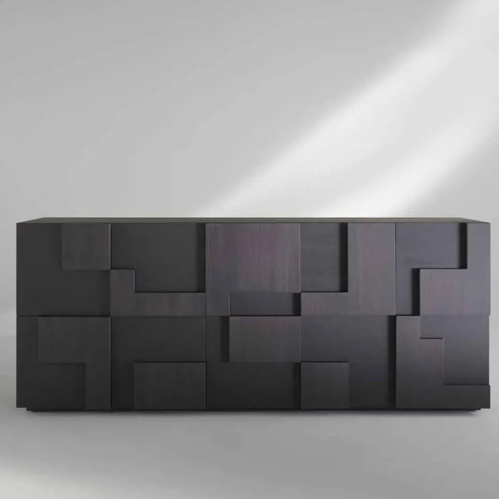 Wertvolles Sideboard aus Thermoholz n Lärche 3 Türen und 1 Schublade