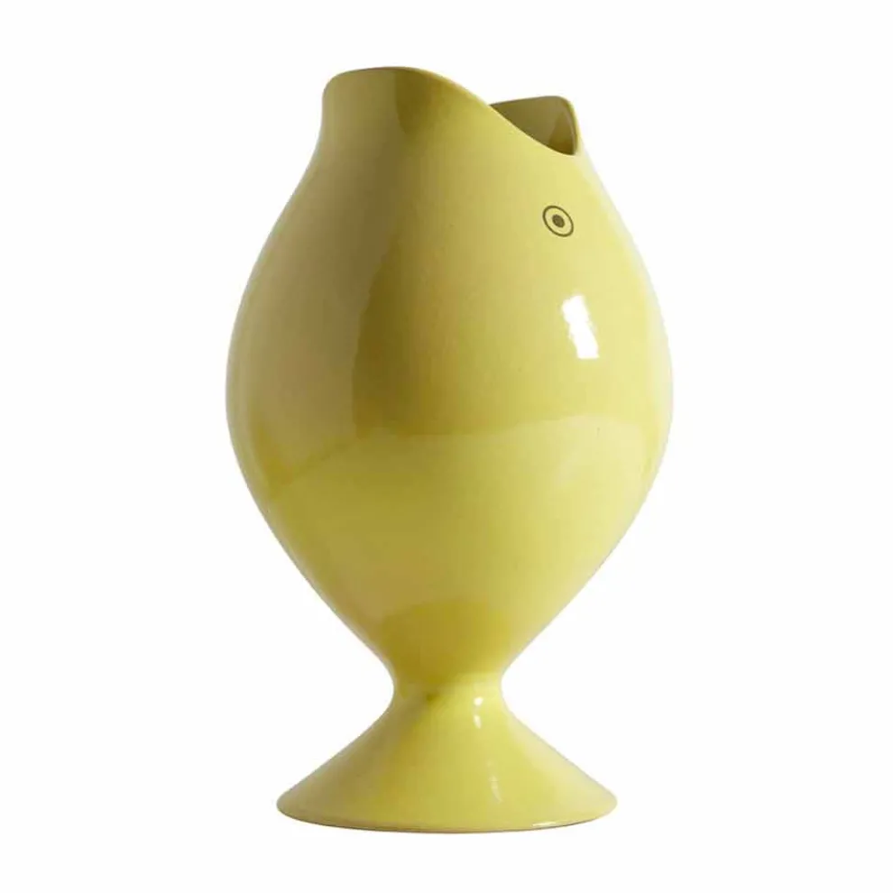 Dekorative Designvase in Form eines Königsfisches aus Keramik Made in Italy - Rey
