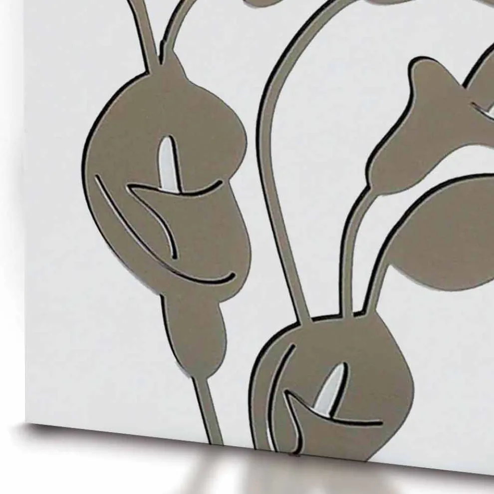 White Wood Umbrella Stand Modernes Design mit Blumendekorationen - Caracalla