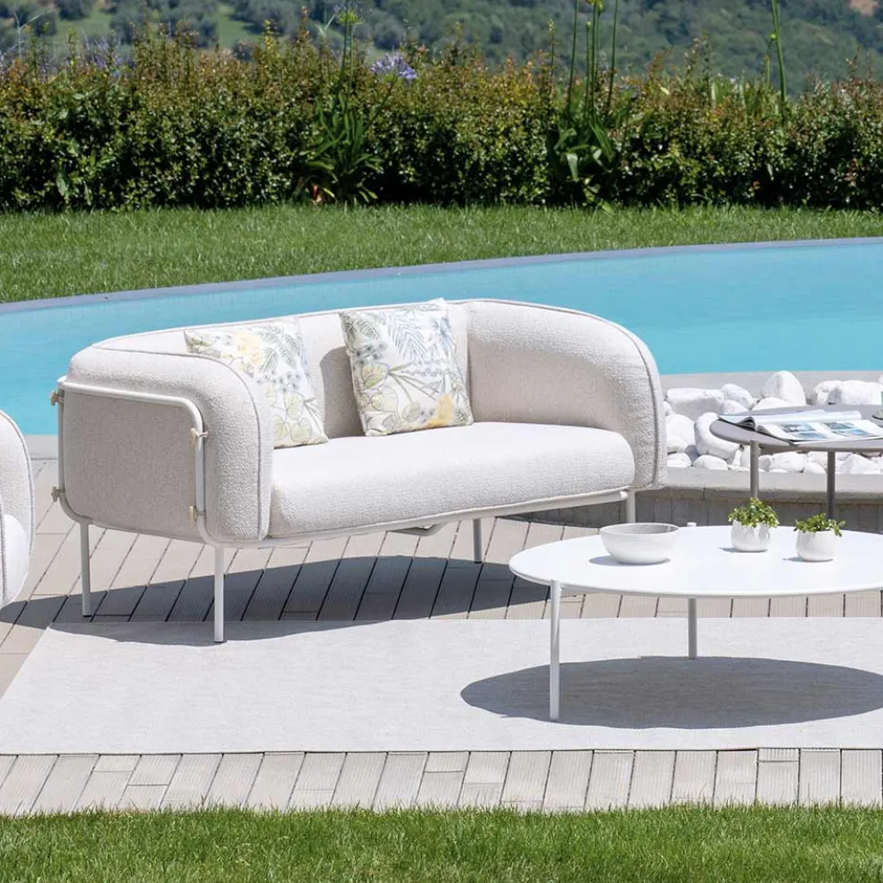2-Sitzer-Outdoor-Sofa mit gepolstertem Sitz Made in Italy - Planter