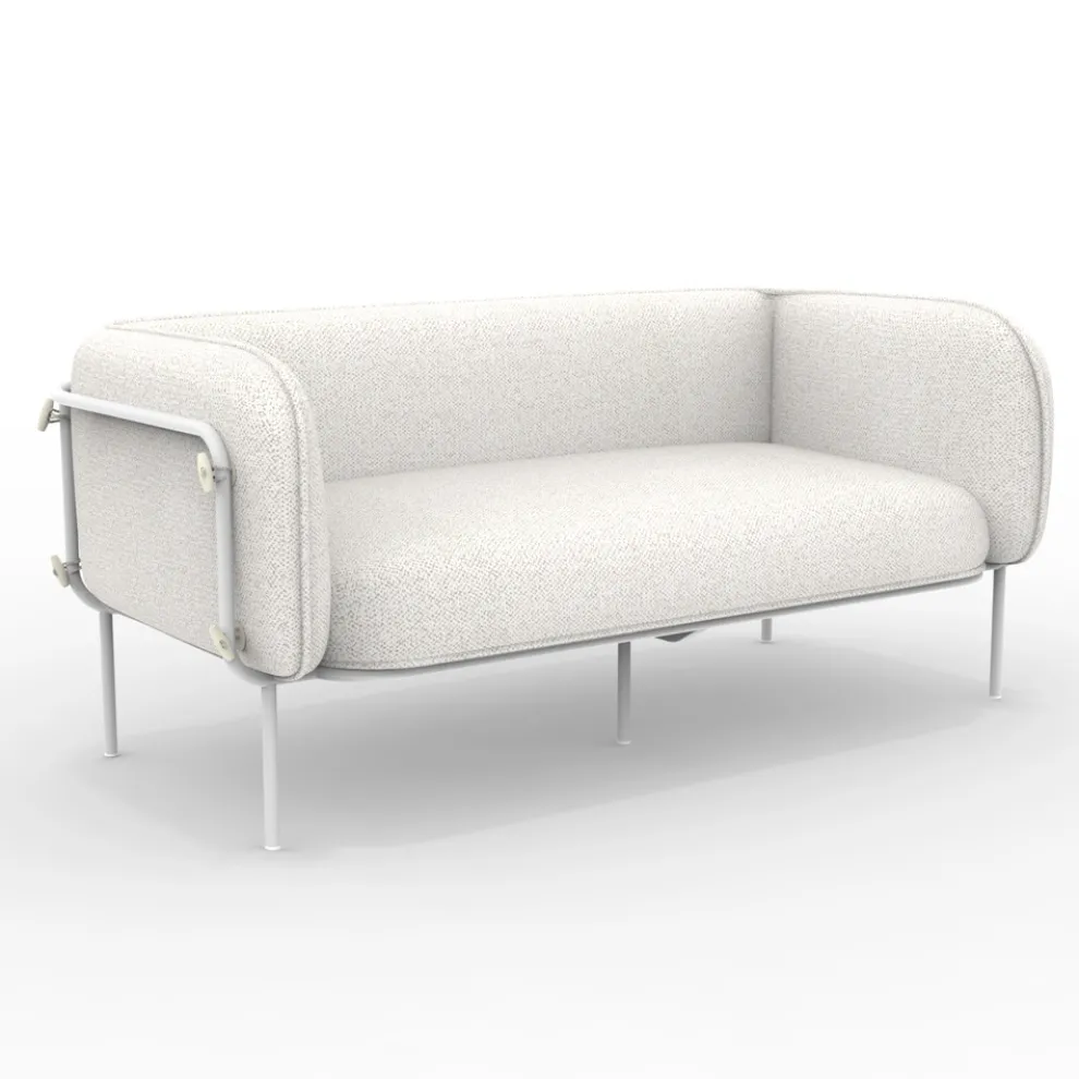 2-Sitzer-Outdoor-Sofa mit gepolstertem Sitz Made in Italy - Planter