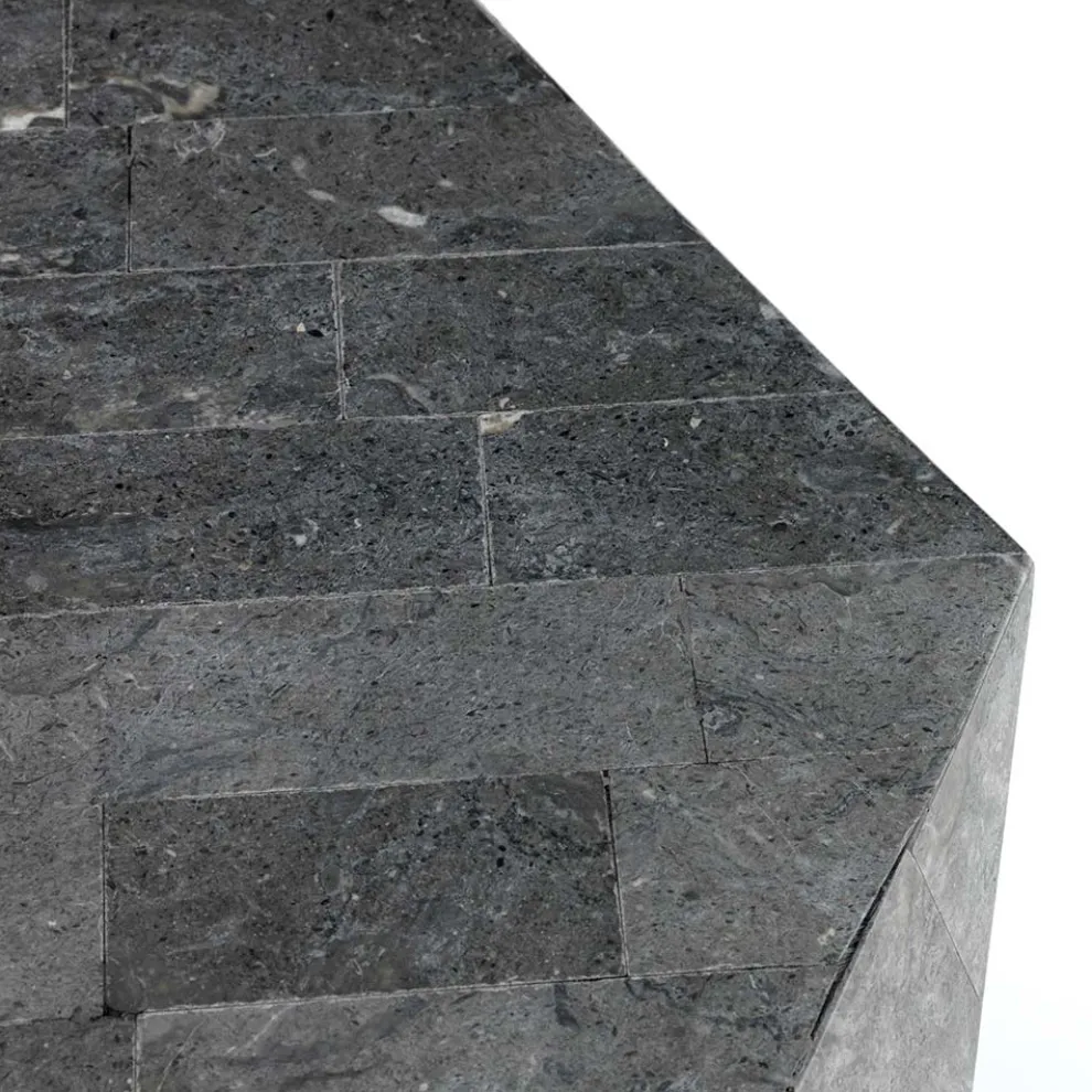 Wohnzimmer-Couchtisch komplett in Fossil Stone, verschiedene Ausführungen – Air