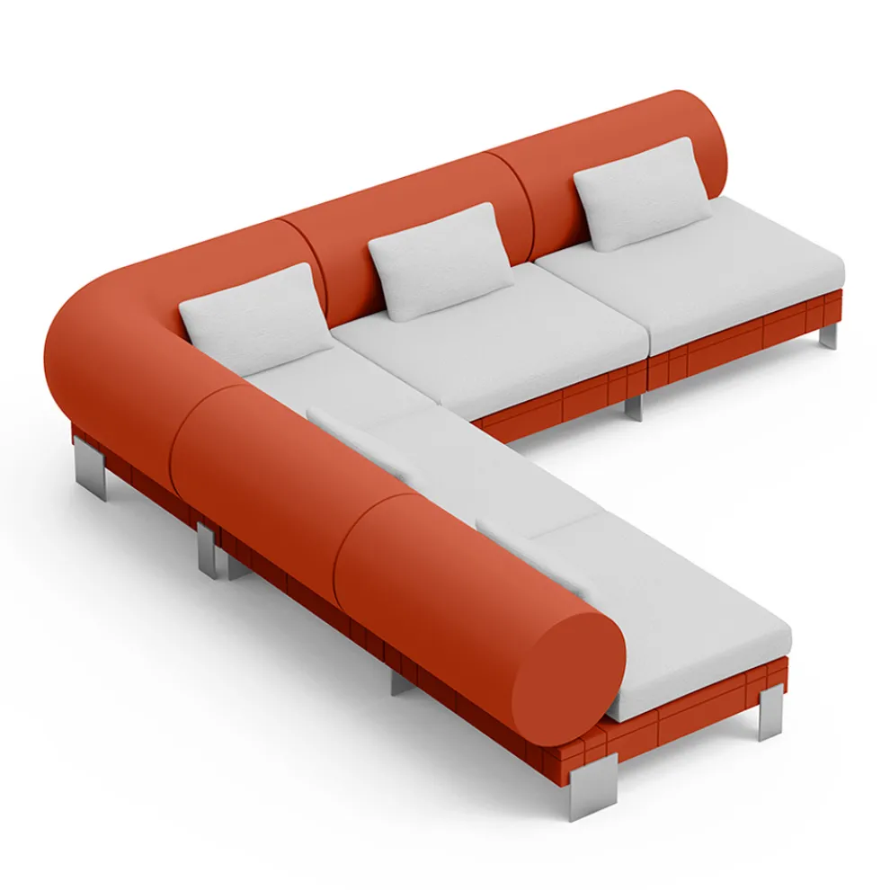 Wohnzimmer-Ecksofa aus Polyethylen in verschiedenen Farben - Orbis