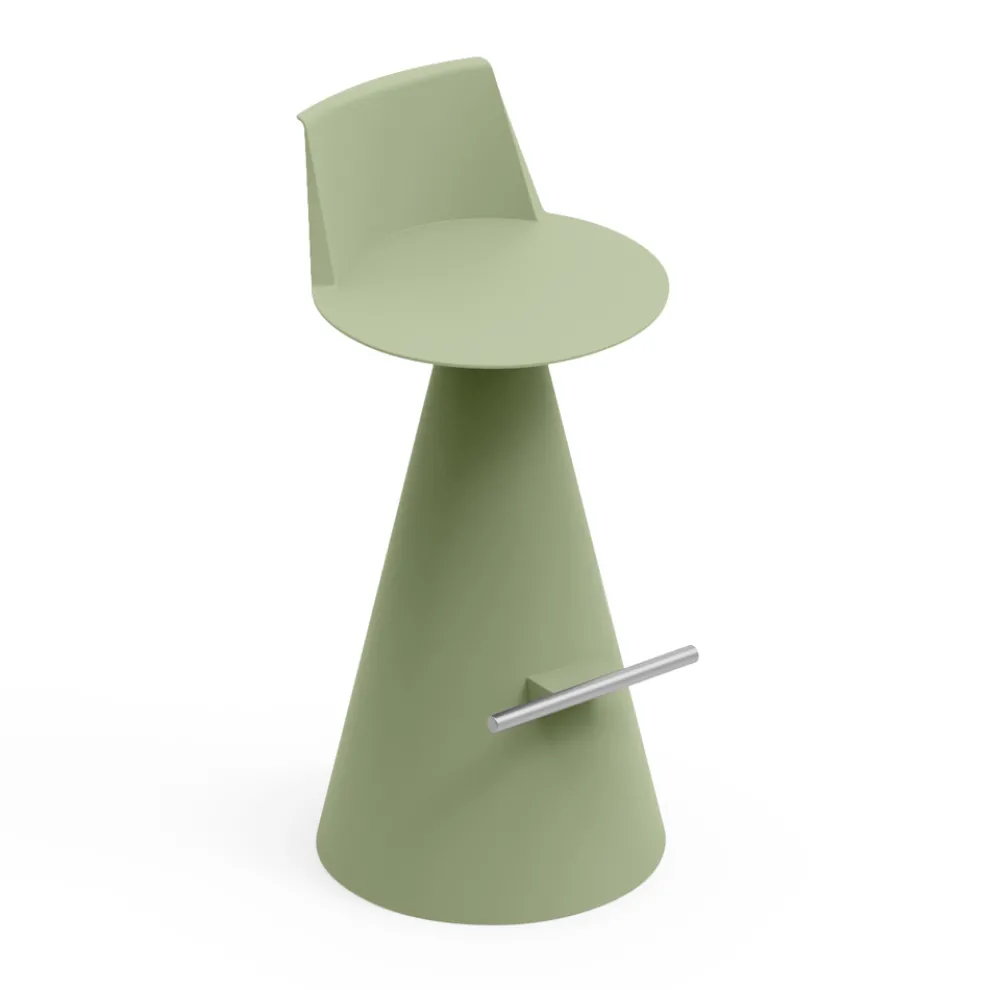 Wohnzimmerhocker aus Polyethylen mit Fußstütze - Ellipse