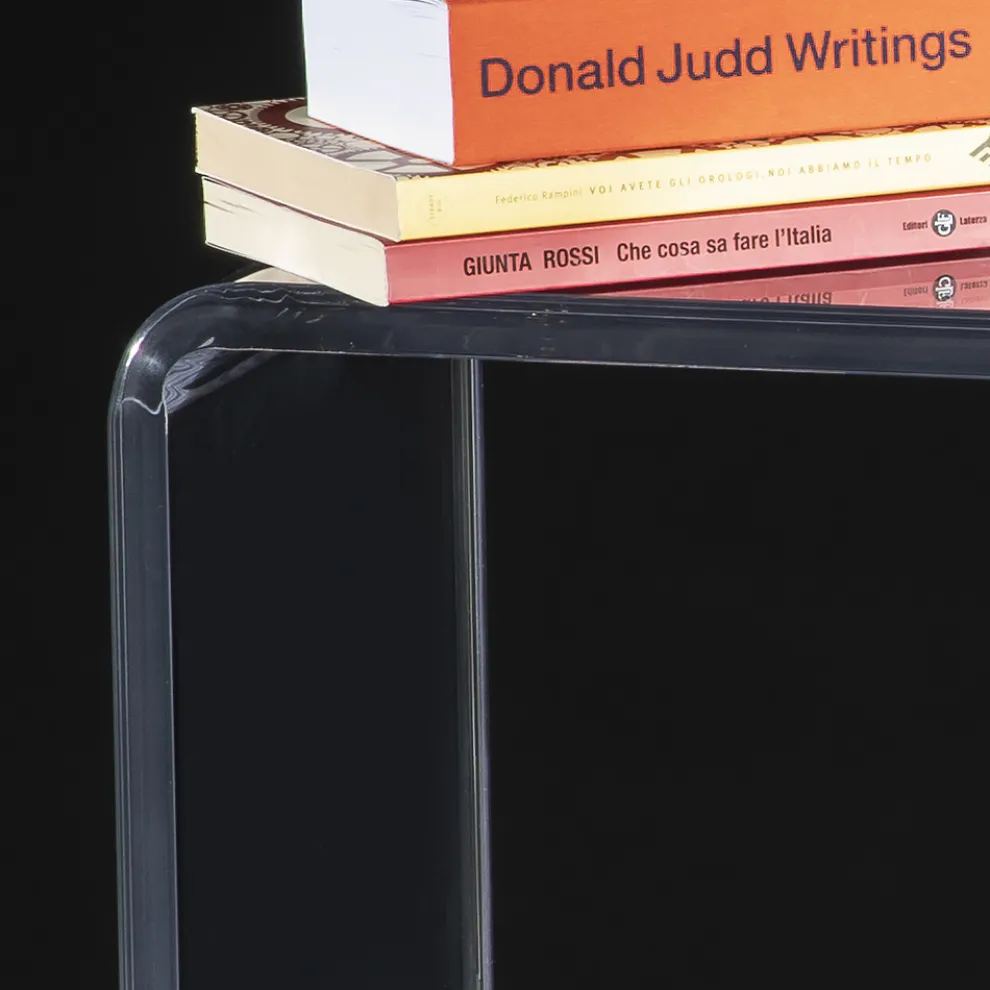 Wohnzimmerkonsole aus minimalistischem transparentem Acrylglas - Amedea