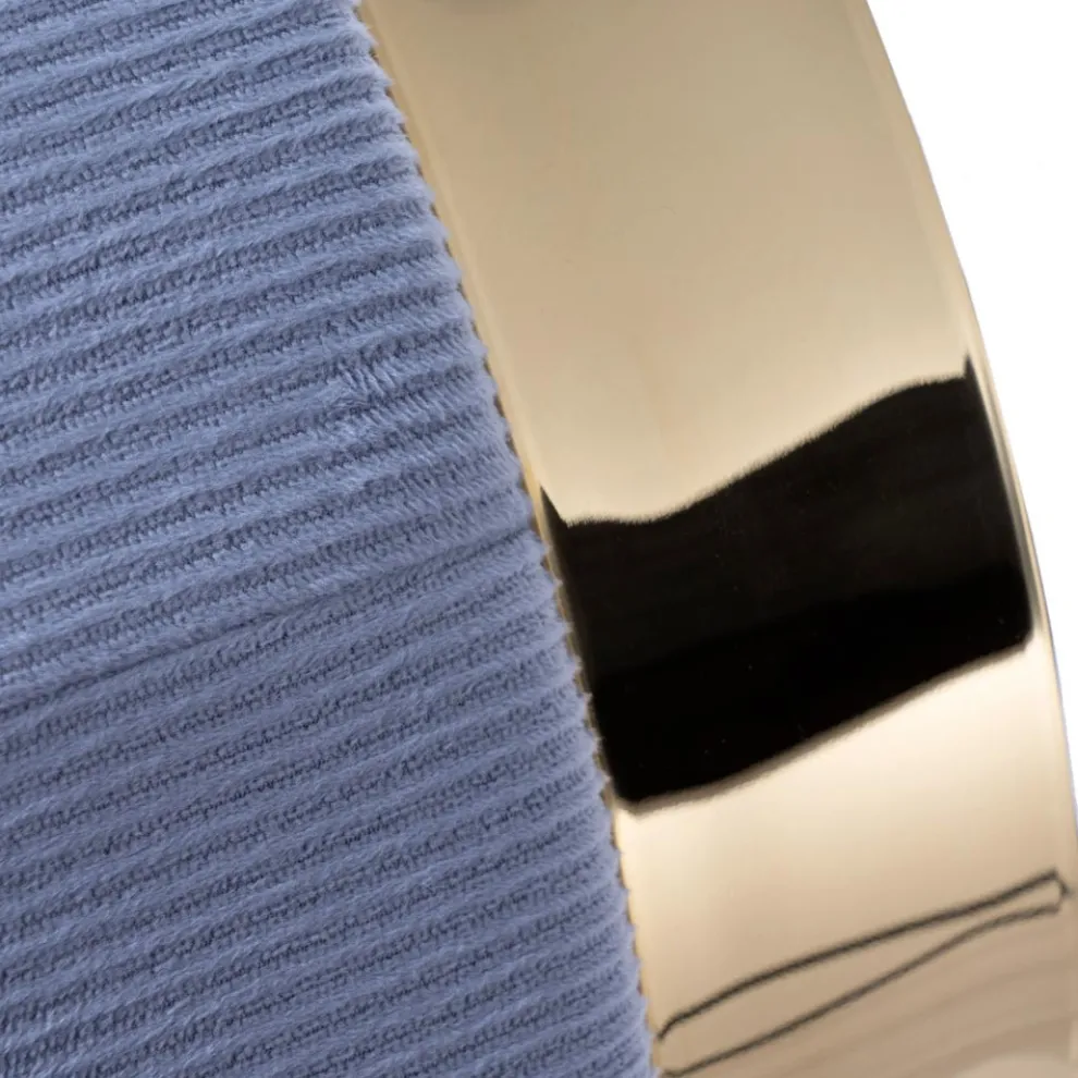 Wohnzimmer-Pouf aus farbigem Cord mit Metallgestell – Travel