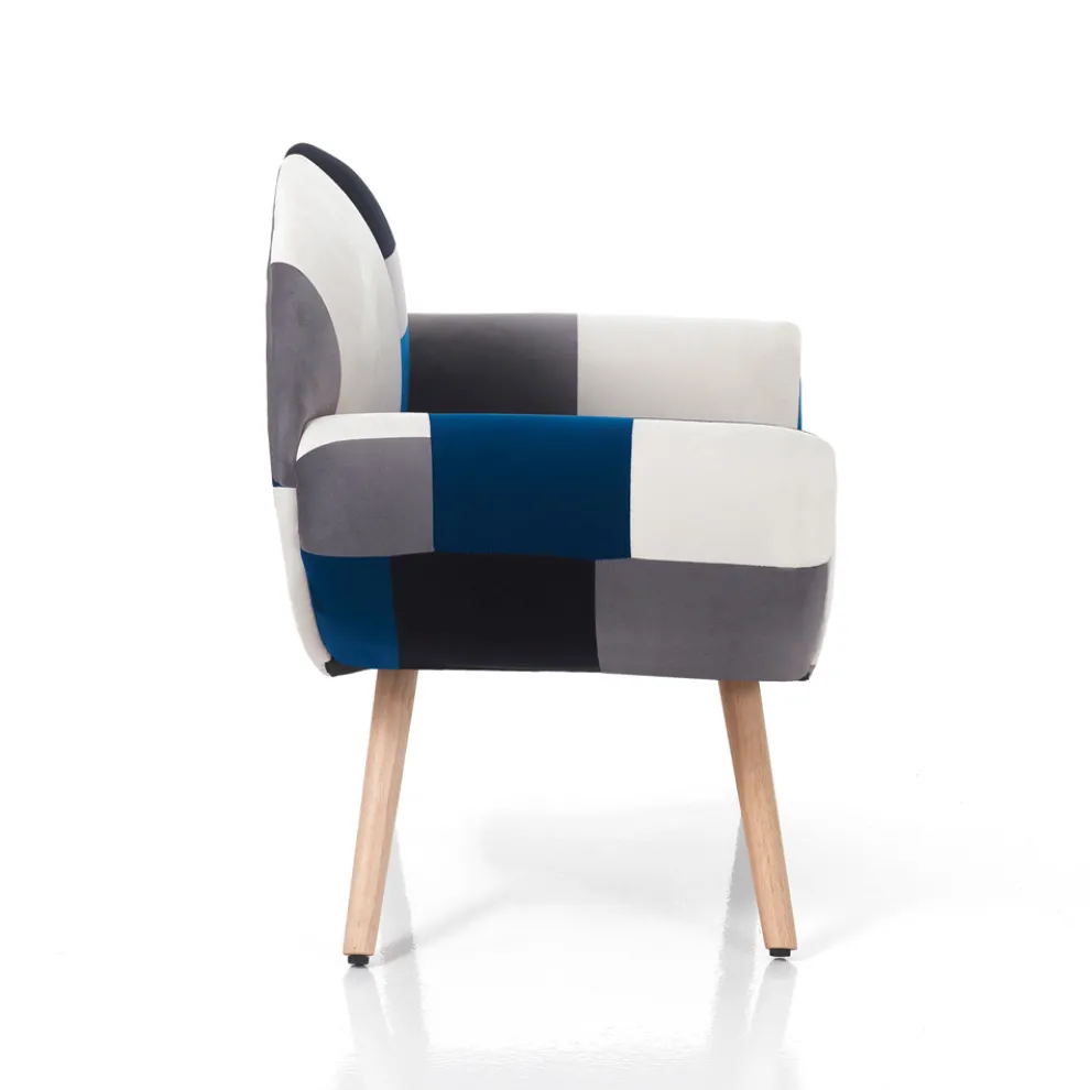 Wohnzimmersessel aus Patchwork-Stoff – Bromo