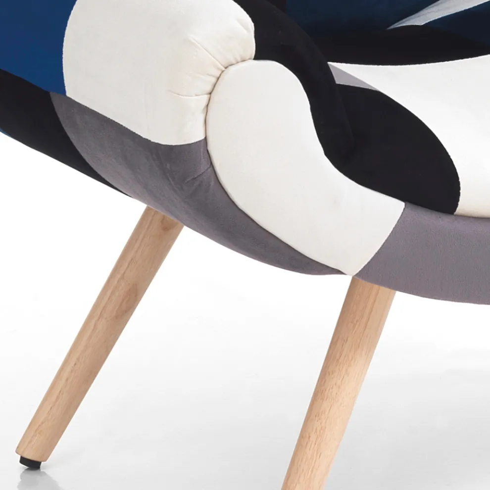 Wohnzimmersessel aus Patchwork-Stoff – Bromo