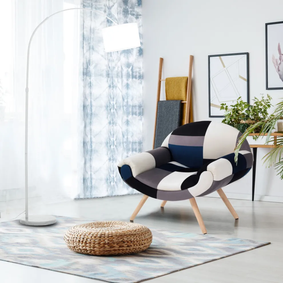 Wohnzimmersessel aus Patchwork-Stoff – Bromo