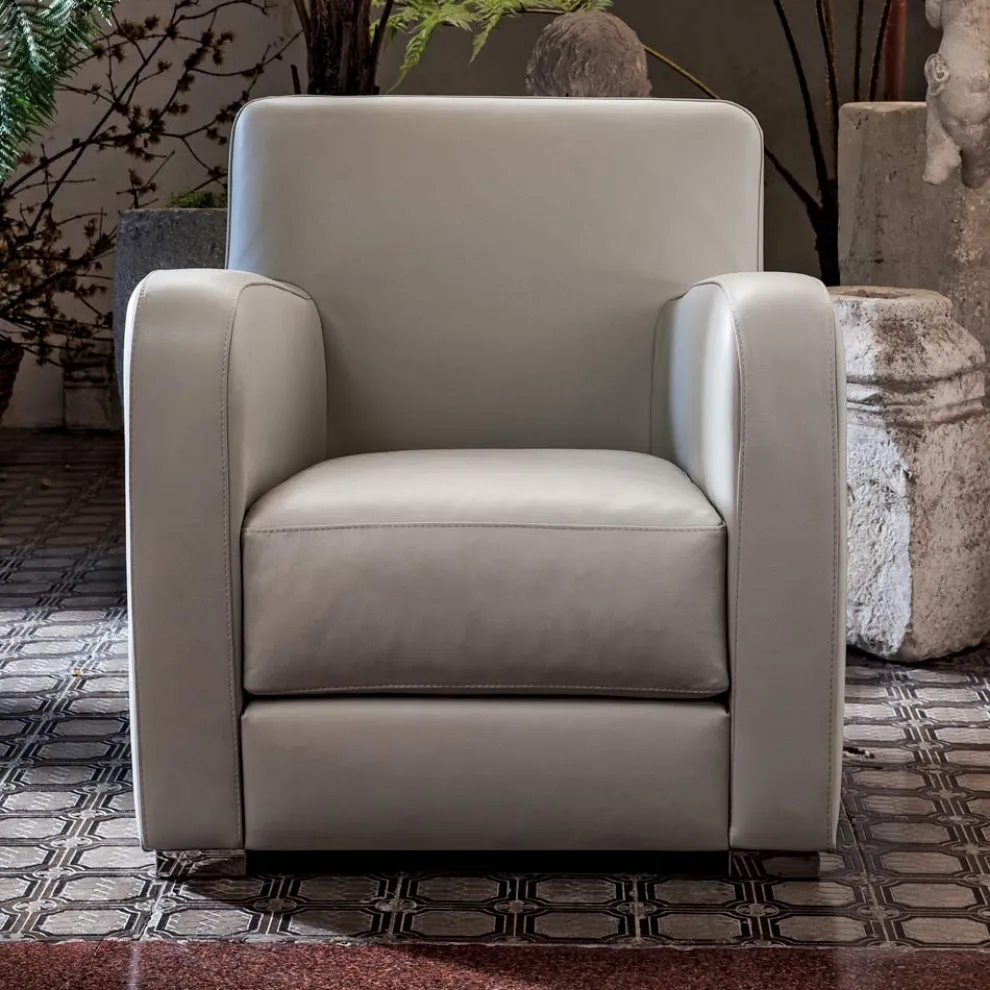 Wohnzimmersessel aus Holz, Polyurethanschaum und Metall Made in Italy - Burlesco