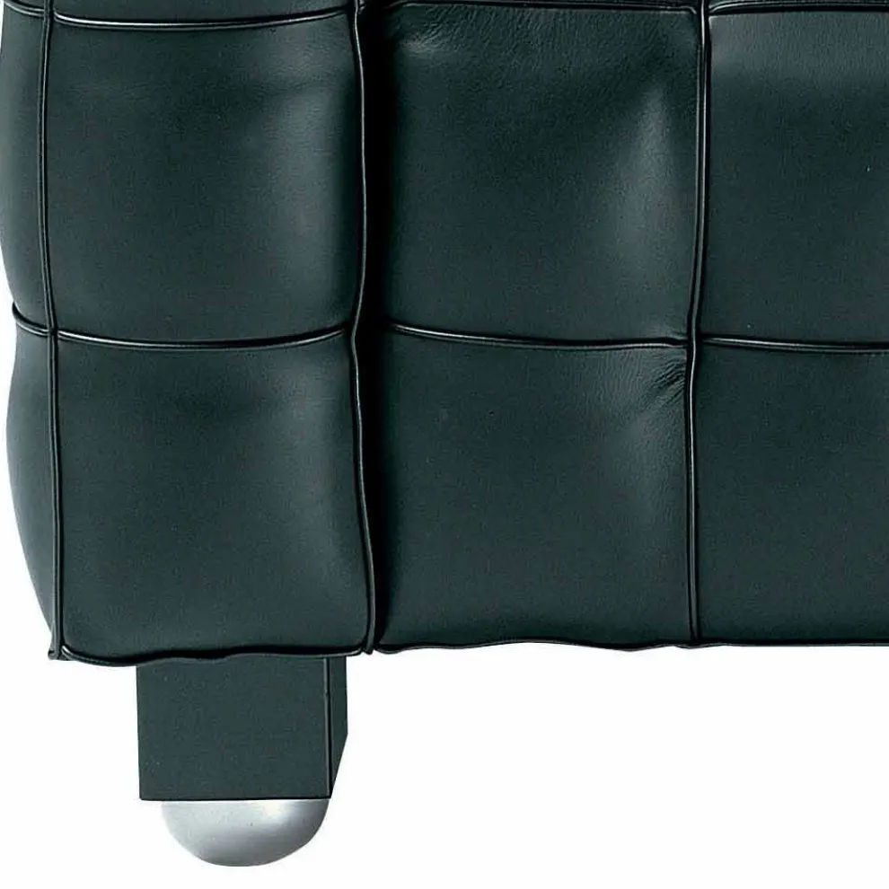 Wohnzimmersessel aus Leder in Steppoptik Made in Italy - Vesuv