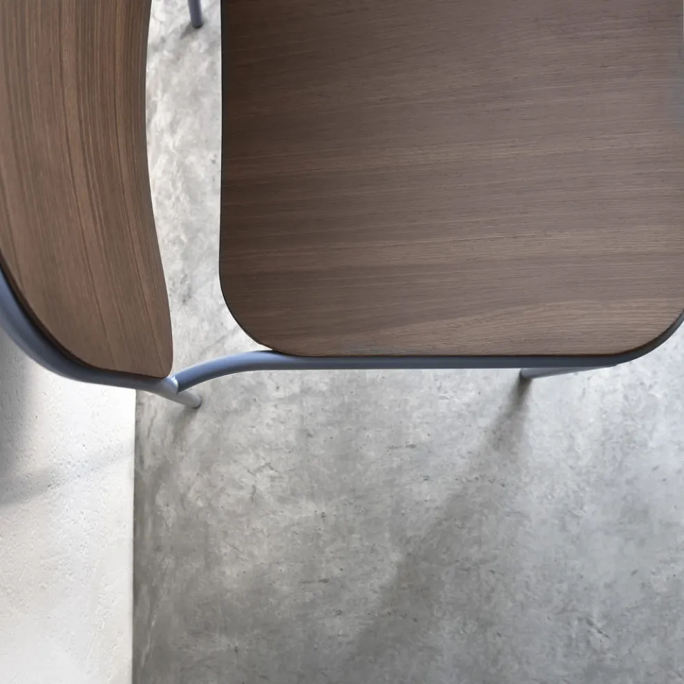 Wohnzimmersessel aus Holz und Metall Made in Italy 2 Stück - Saffia