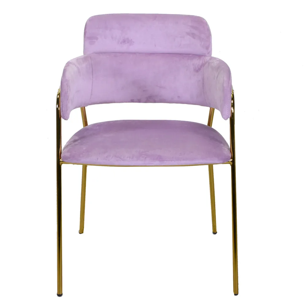 Wohnzimmersessel aus goldenem Metall und Samt - Flagge