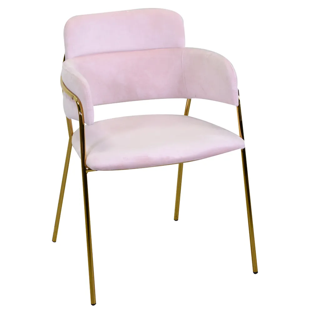 Wohnzimmersessel aus goldenem Metall und Samt - Flagge