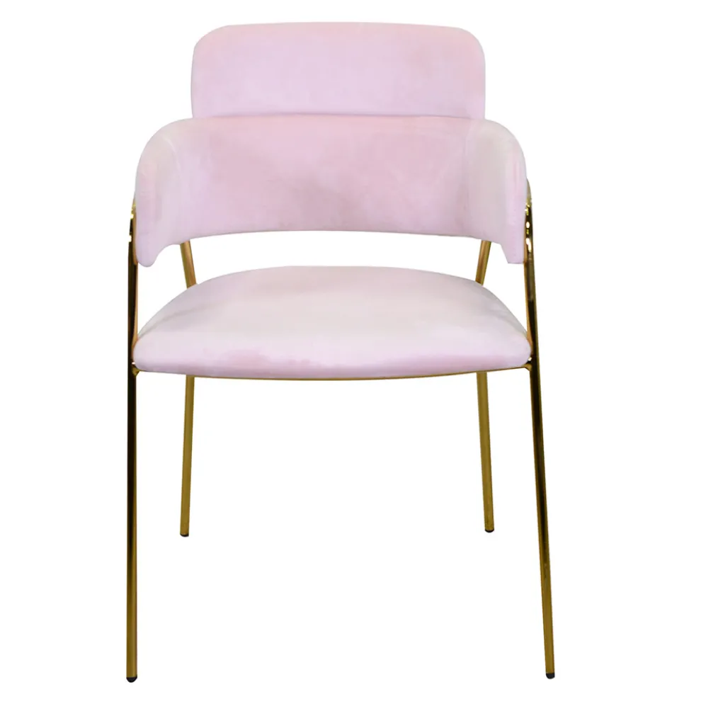 Wohnzimmersessel aus goldenem Metall und Samt - Flagge