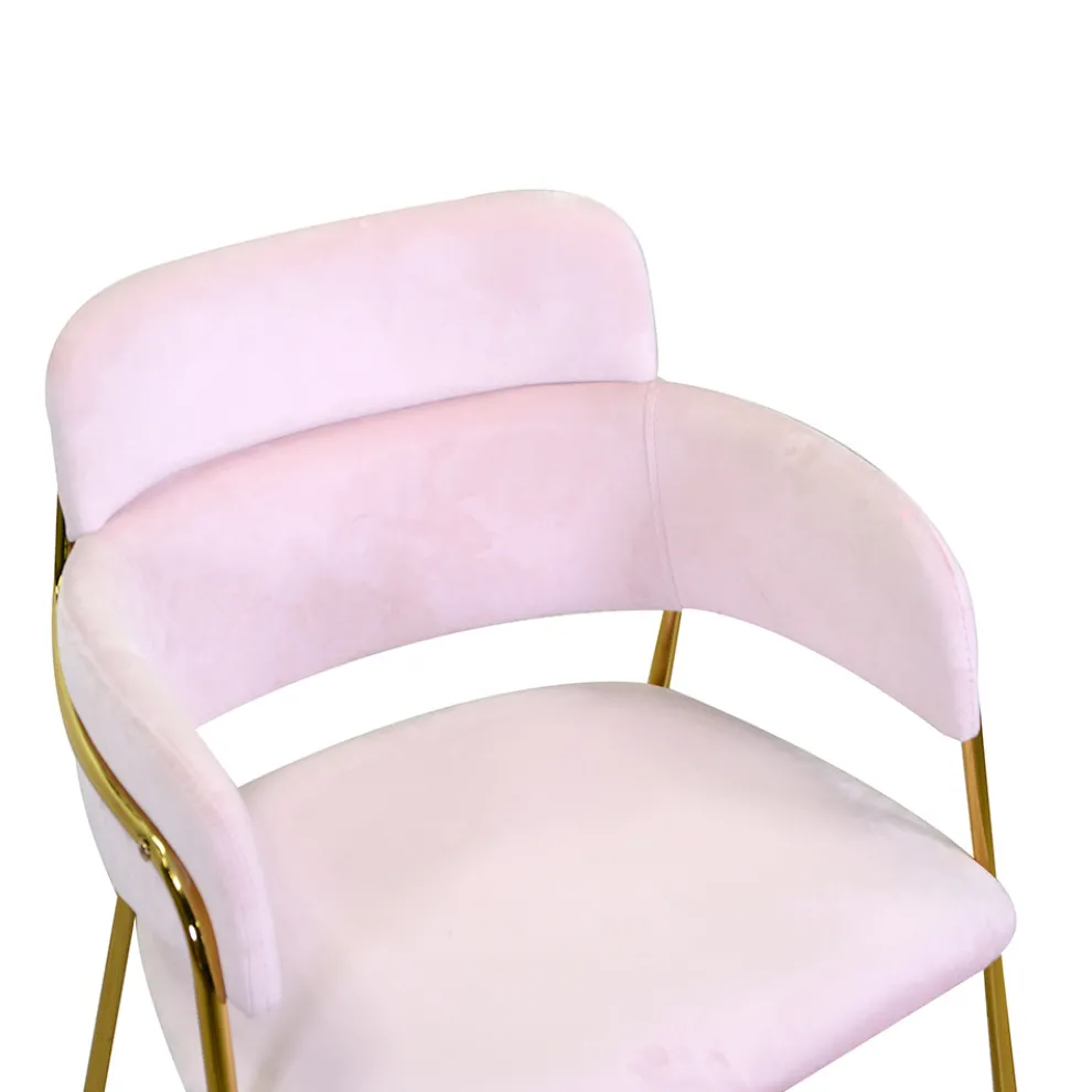 Wohnzimmersessel aus goldenem Metall und Samt - Flagge