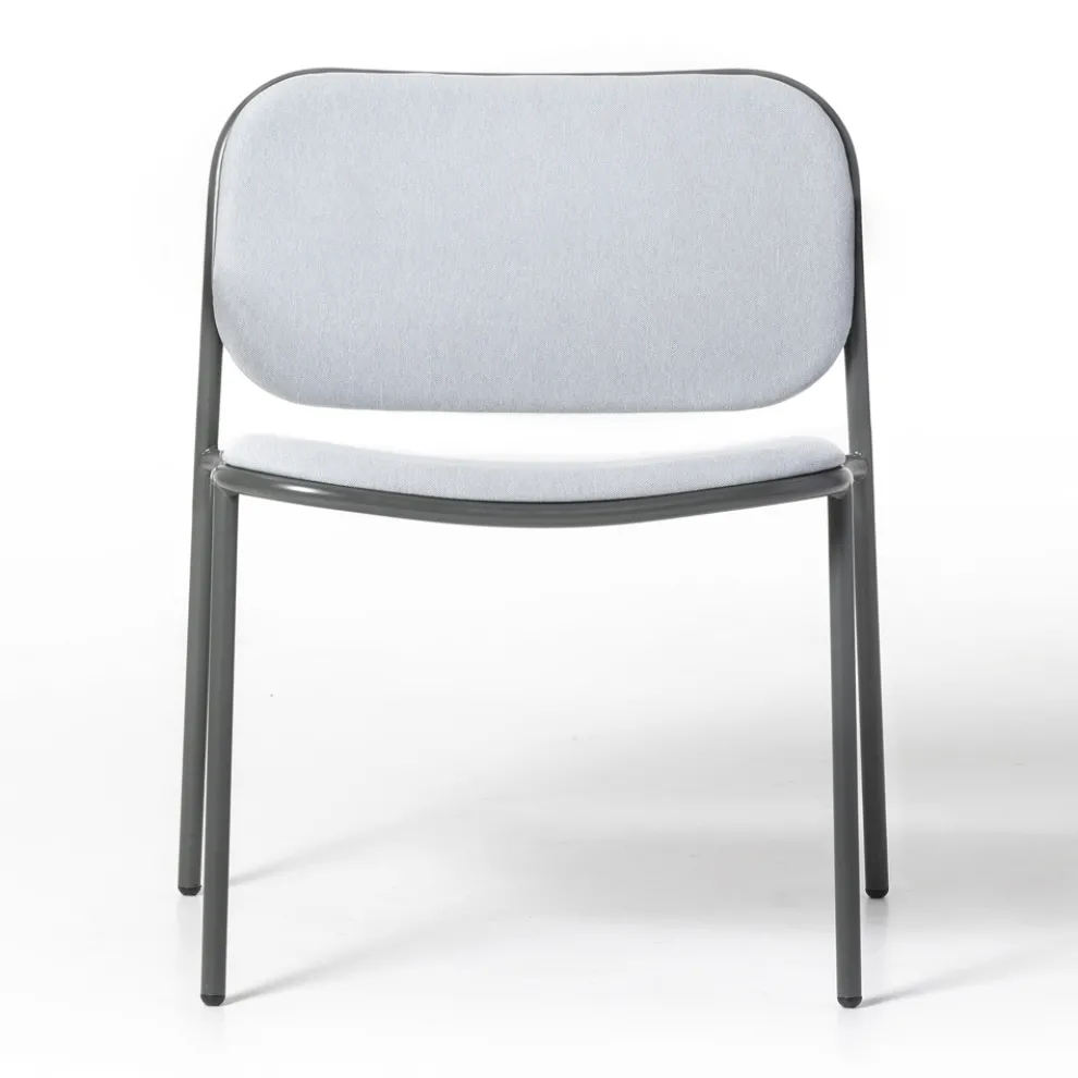 Wohnzimmersessel aus Stoff und Metall Made in Italy 2 Stück - Sangria