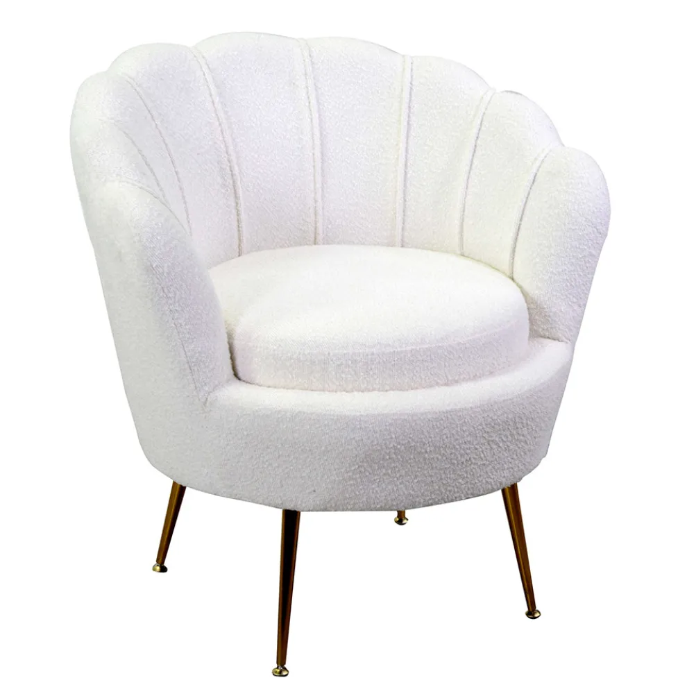 Wohnzimmersessel aus Metall und Stoff - Kulisse