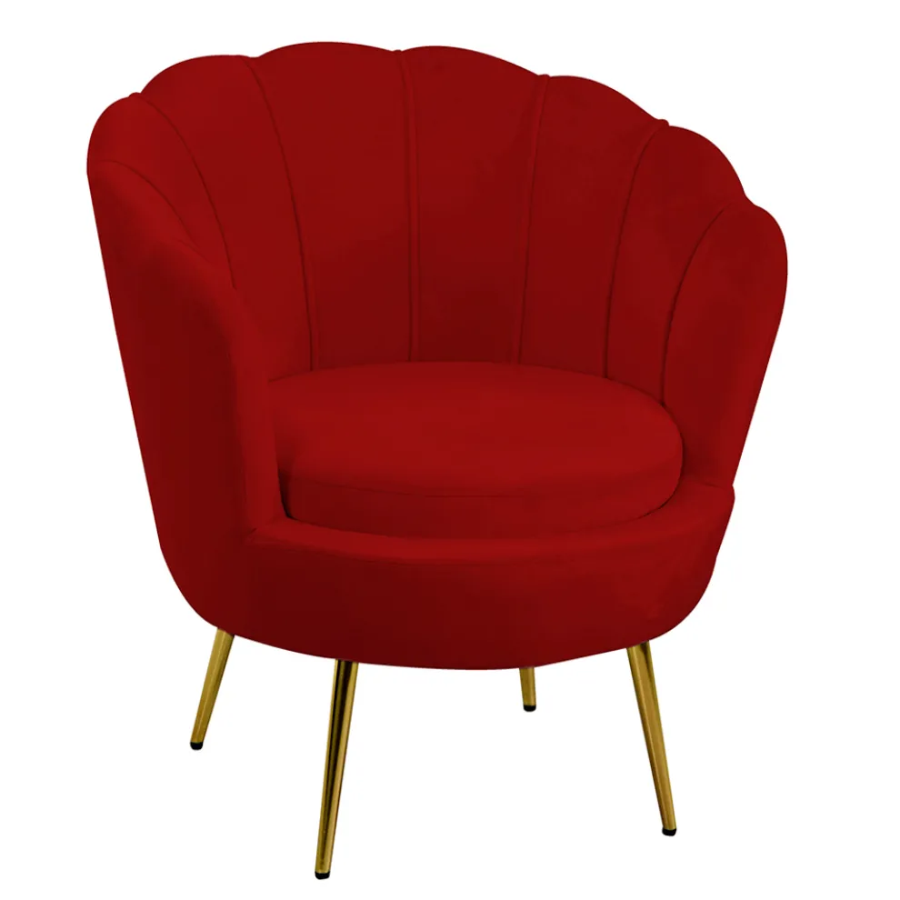 Wohnzimmersessel aus Metall und Samt - Kulisse