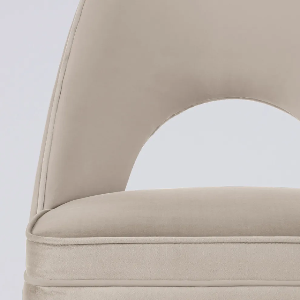 Wohnzimmersessel in verschiedenen Stoffen mit Holzschale - Edgar